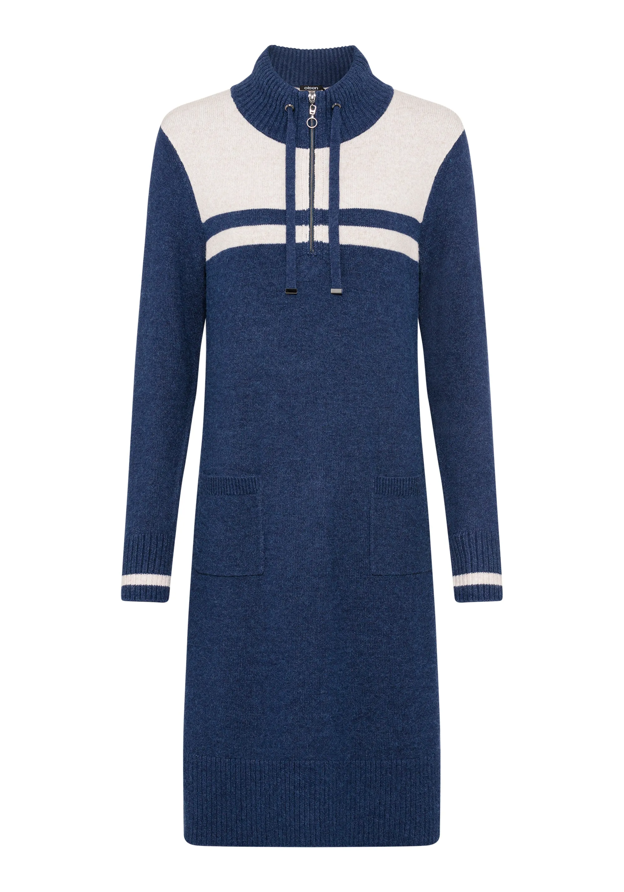 1/4 Zip Sleeve Sweater Dress