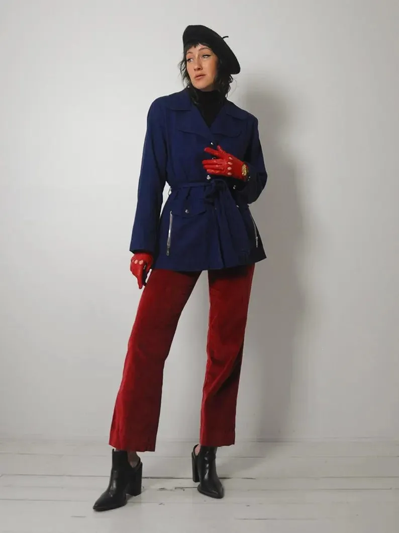 1960's Navy Trench Jacket