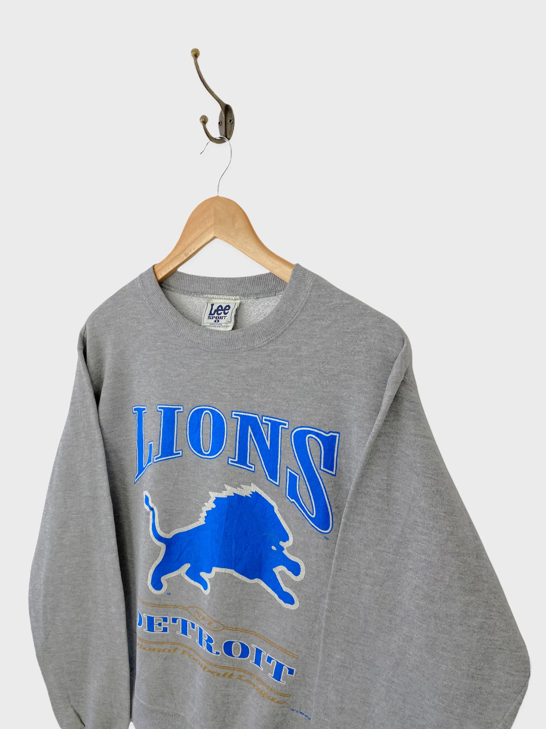 1997 Detroit Lions USA Made NFL Vintage Sweatshirt Size 8