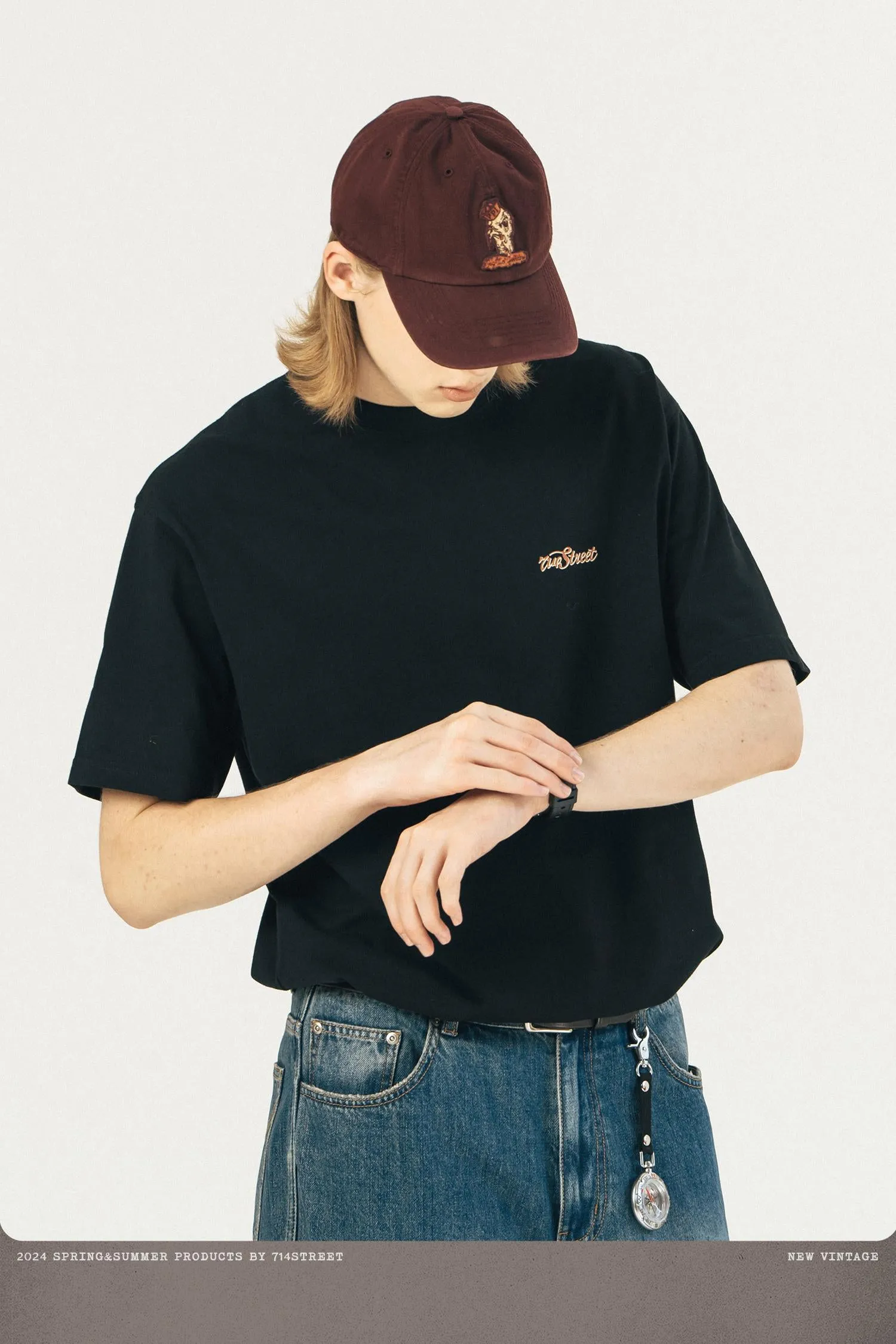 714STREET プリントシンプルTシャツ 714ST012