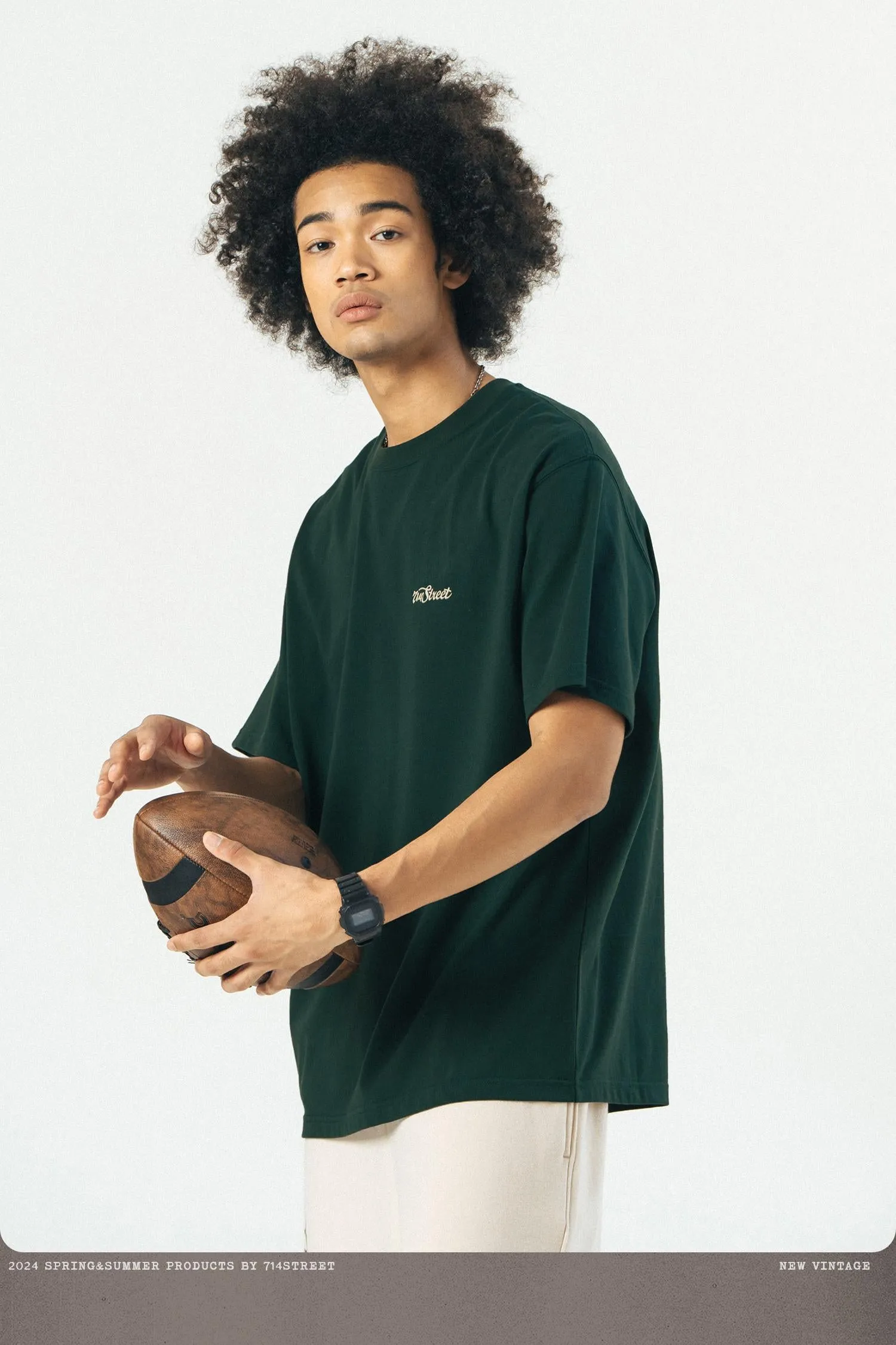 714STREET プリントシンプルTシャツ 714ST012