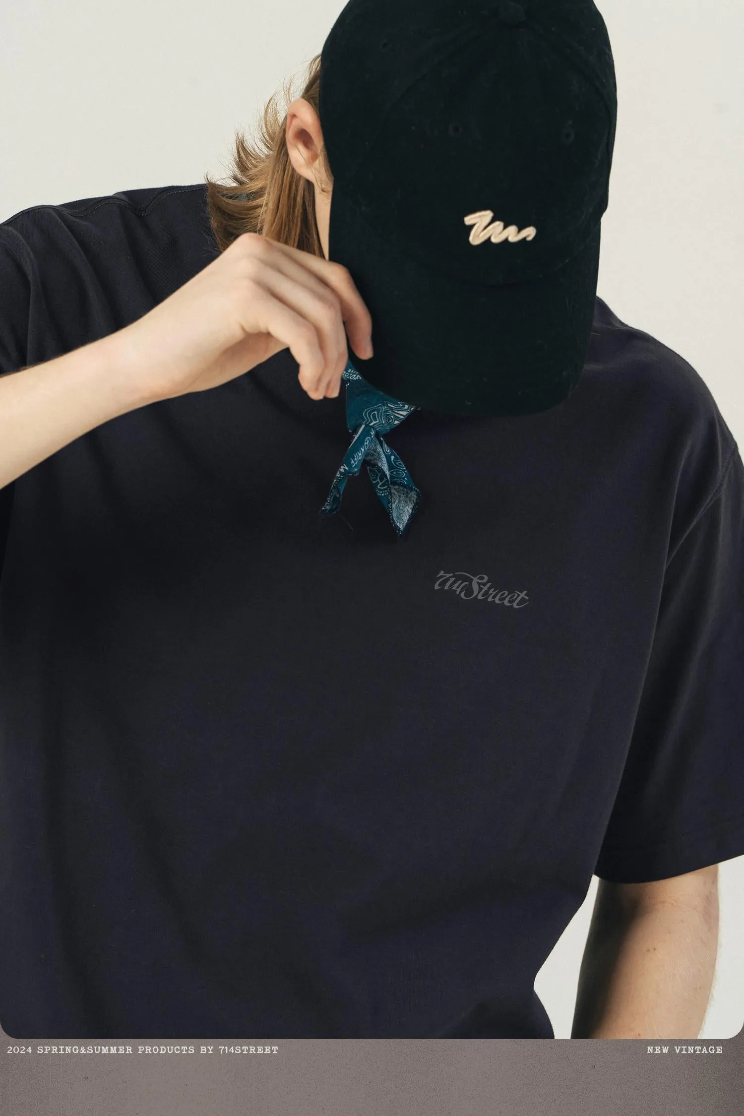 714STREET プリントシンプルTシャツ 714ST012