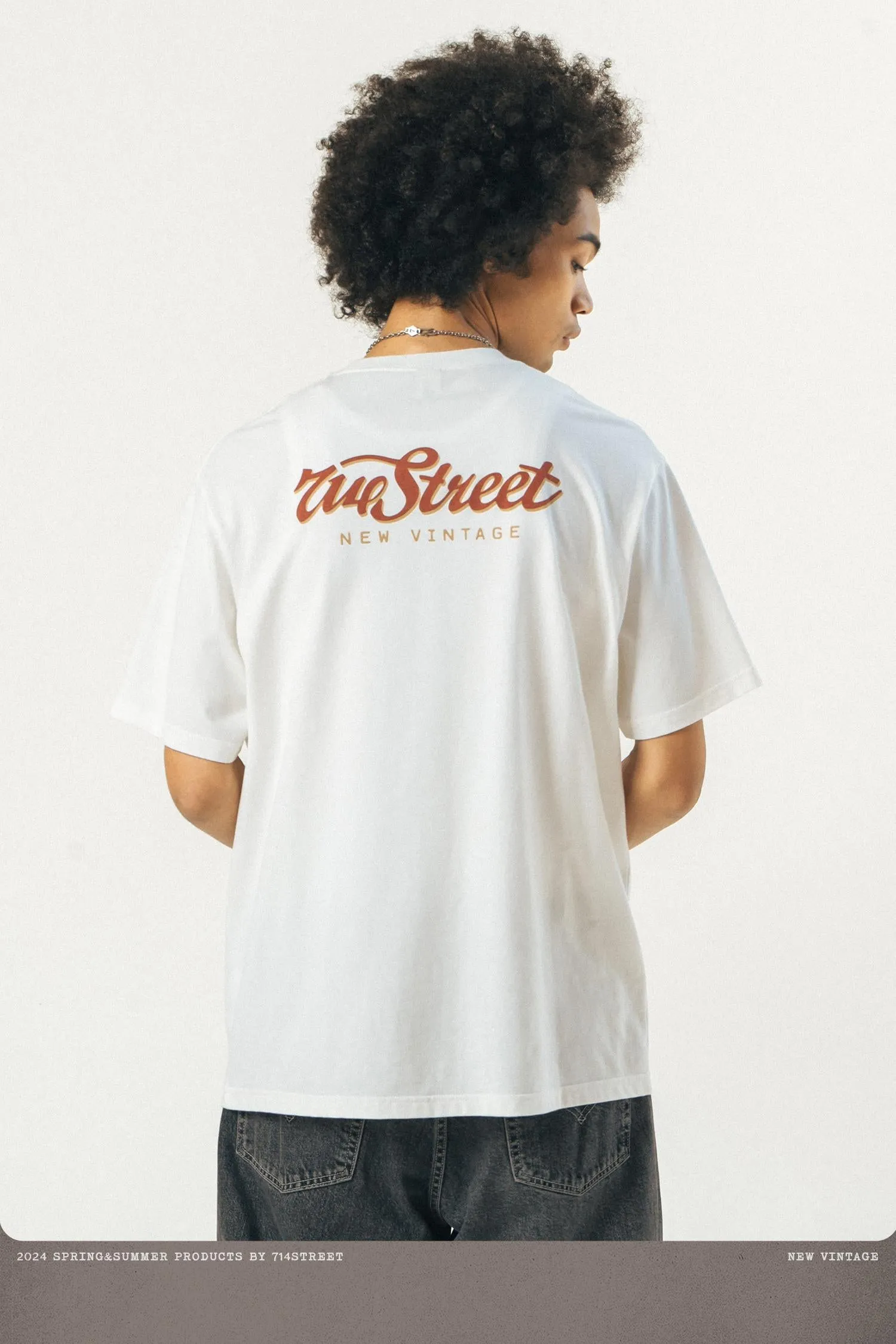 714STREET プリントシンプルTシャツ 714ST012