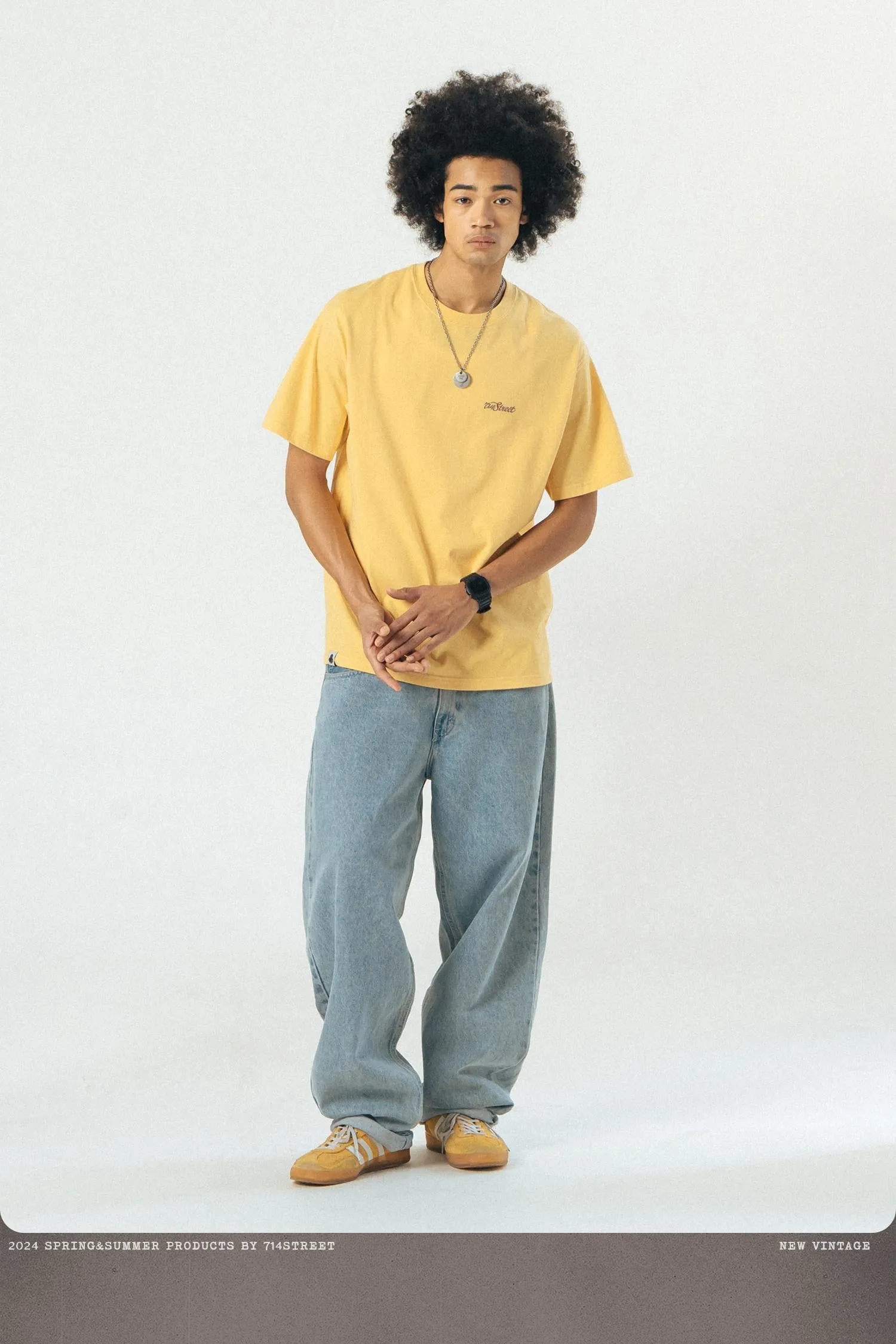 714STREET プリントシンプルTシャツ 714ST012