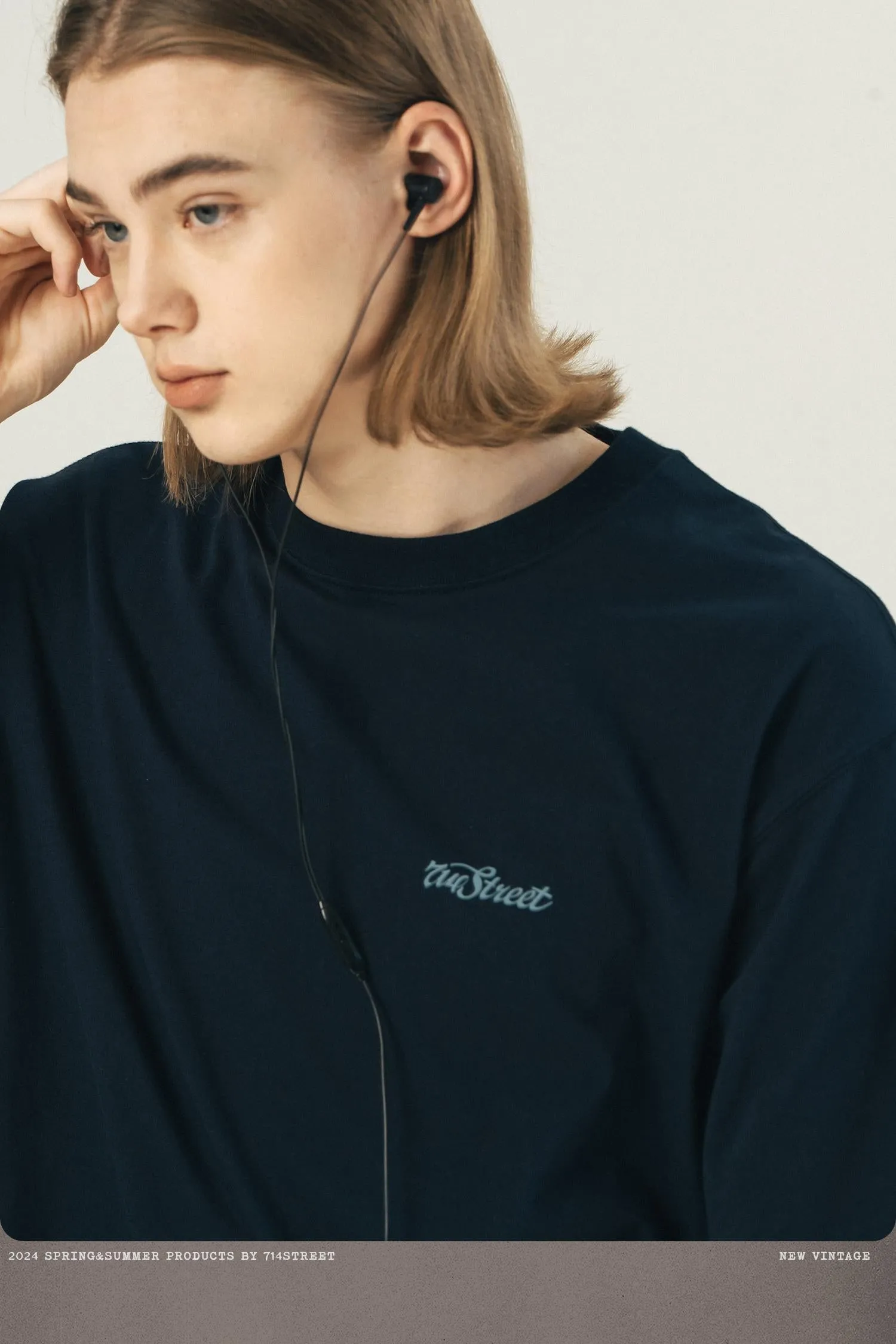 714STREET プリントシンプルTシャツ 714ST012