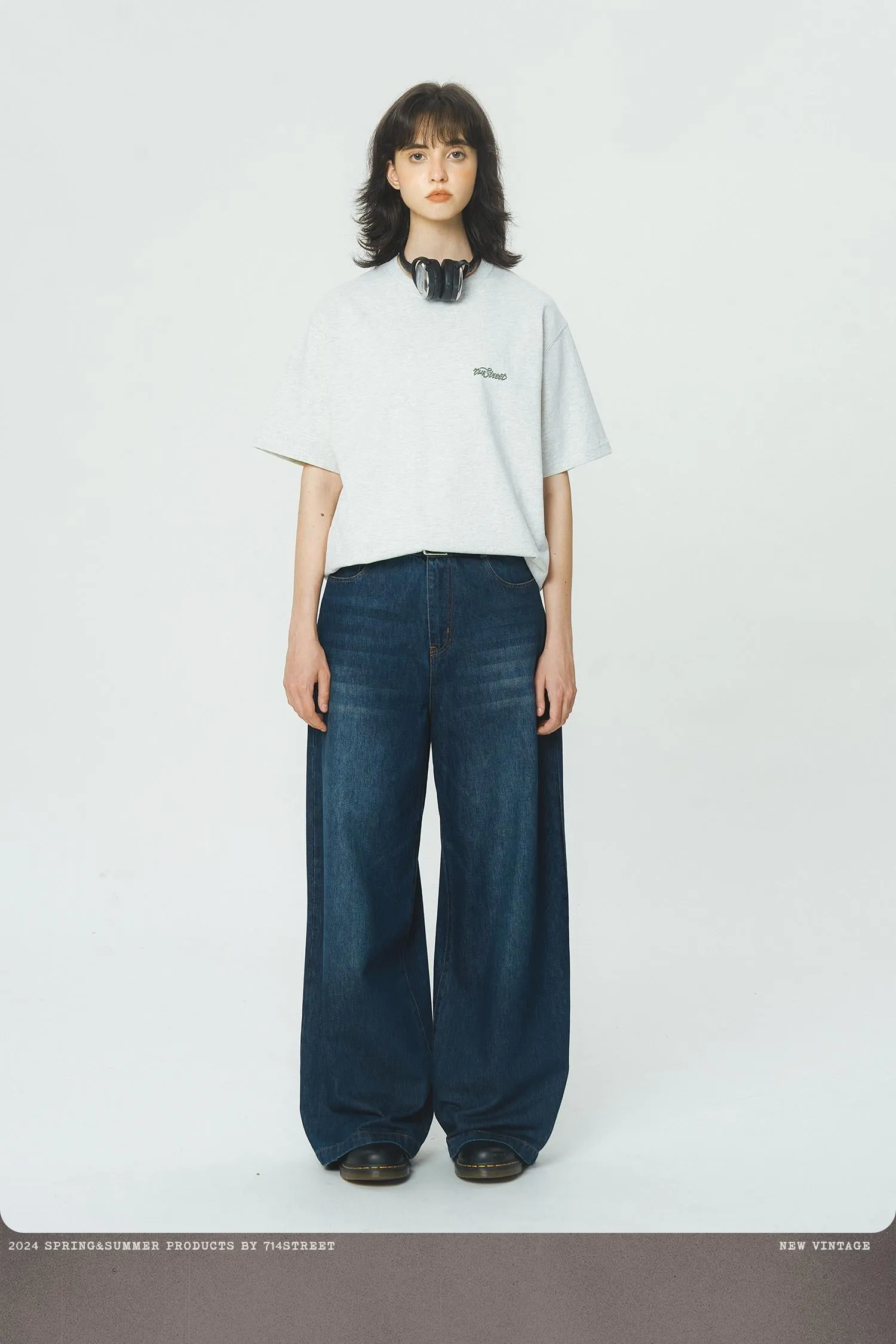 714STREET プリントシンプルTシャツ 714ST012