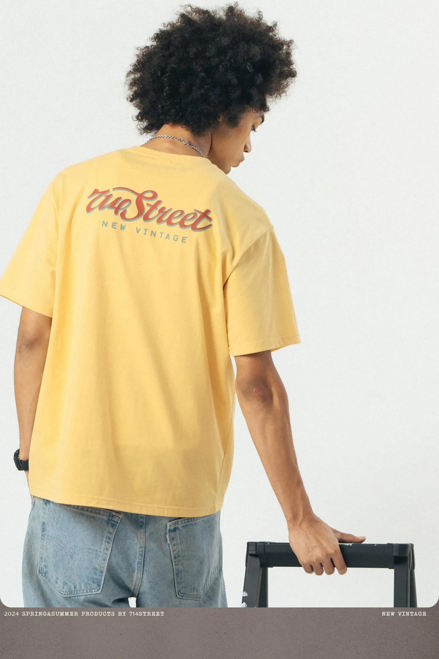 714STREET プリントシンプルTシャツ 714ST012
