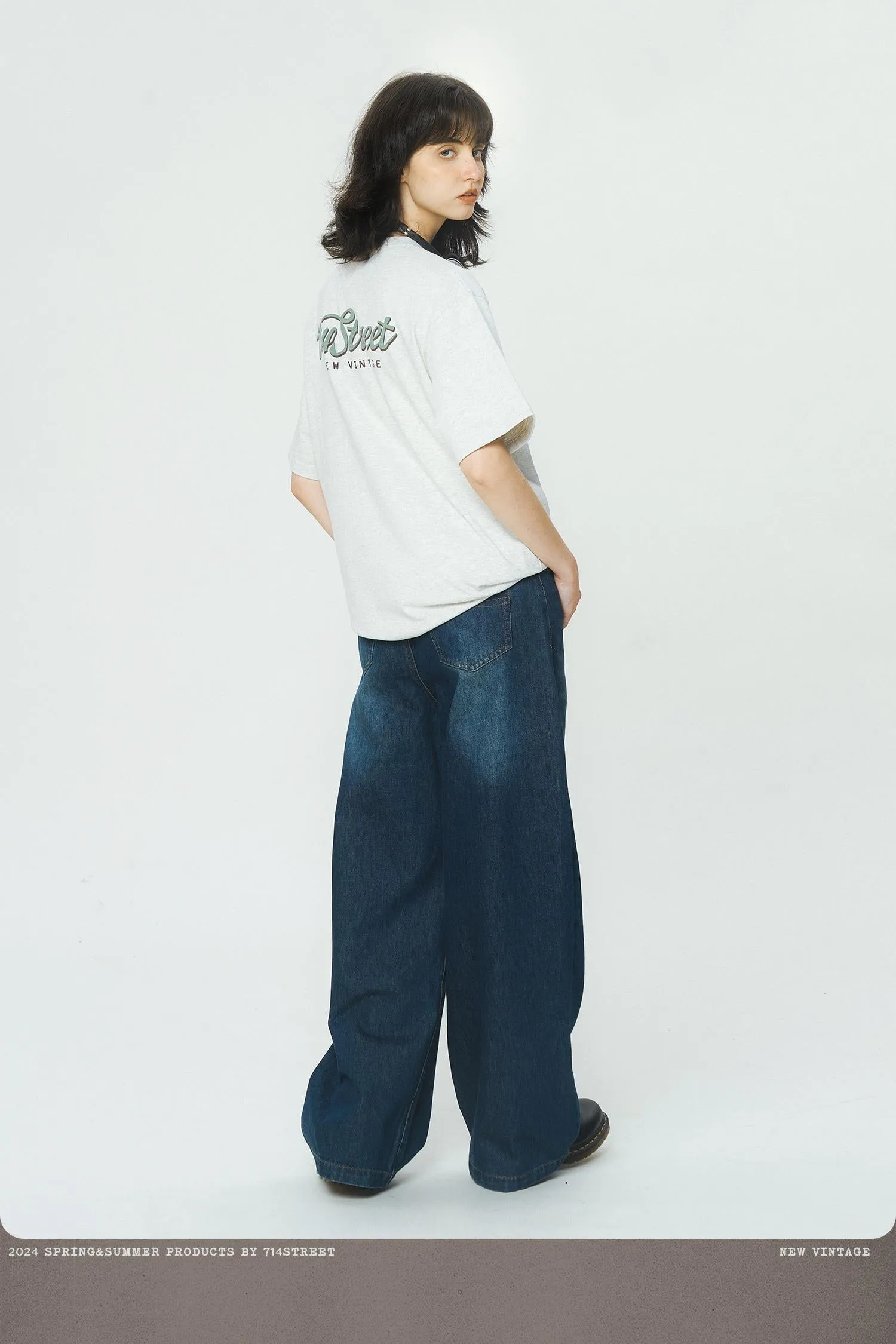 714STREET プリントシンプルTシャツ 714ST012