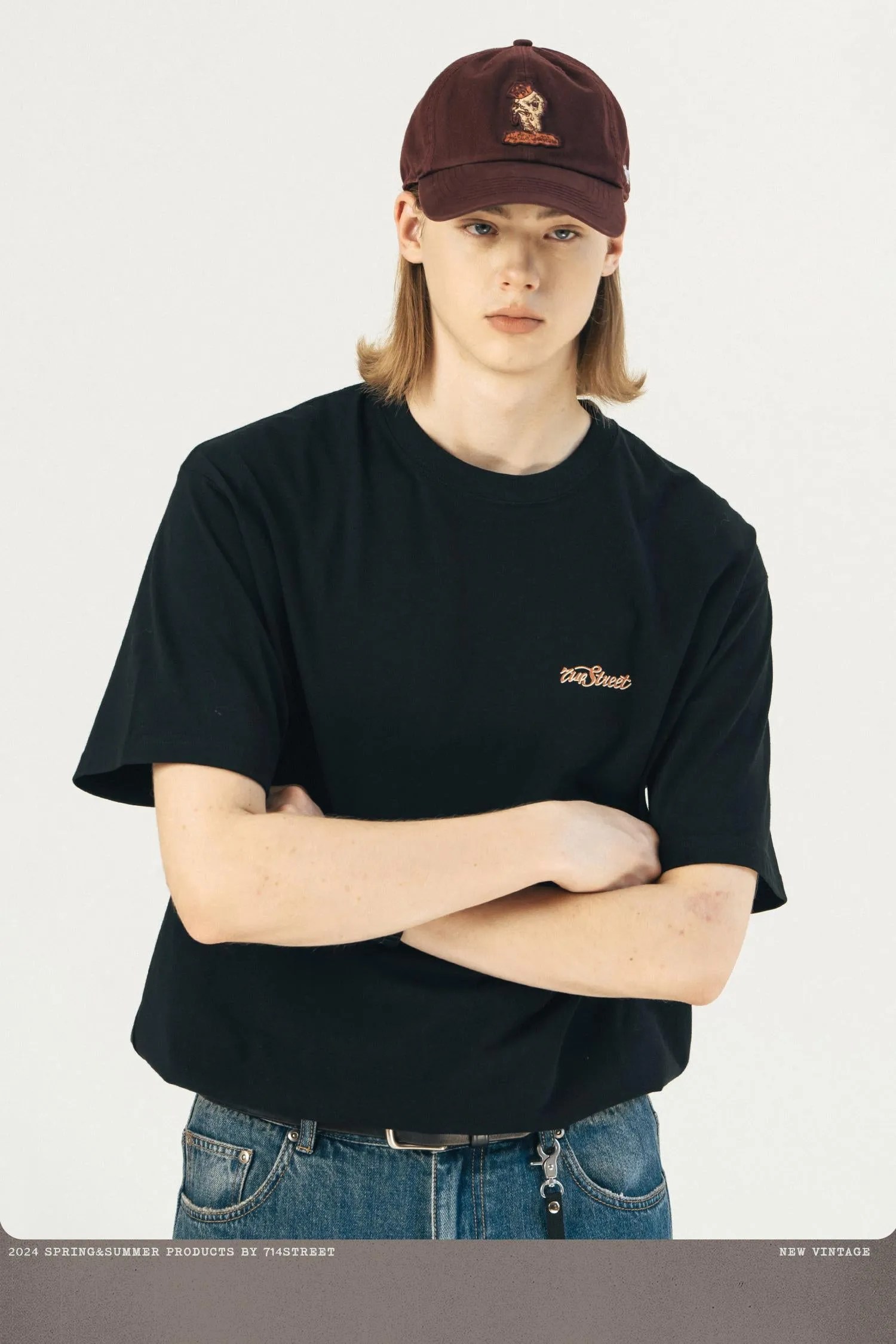714STREET プリントシンプルTシャツ 714ST012