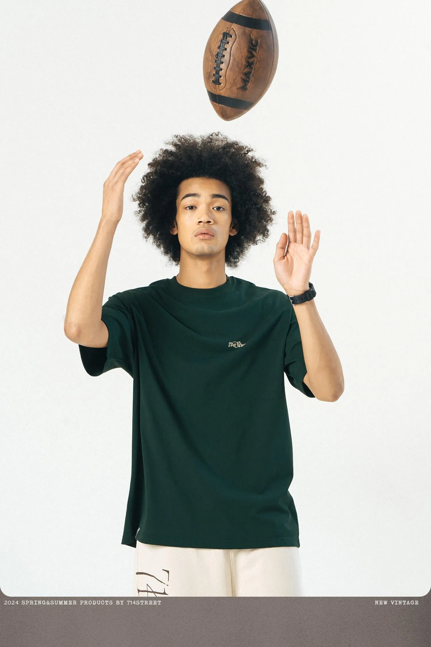 714STREET プリントシンプルTシャツ 714ST012
