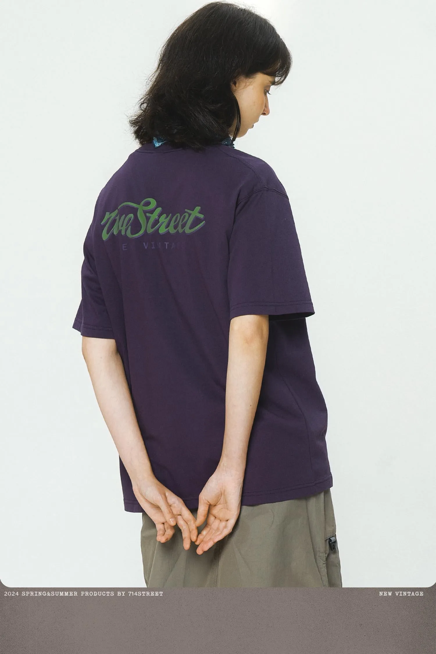 714STREET プリントシンプルTシャツ 714ST012