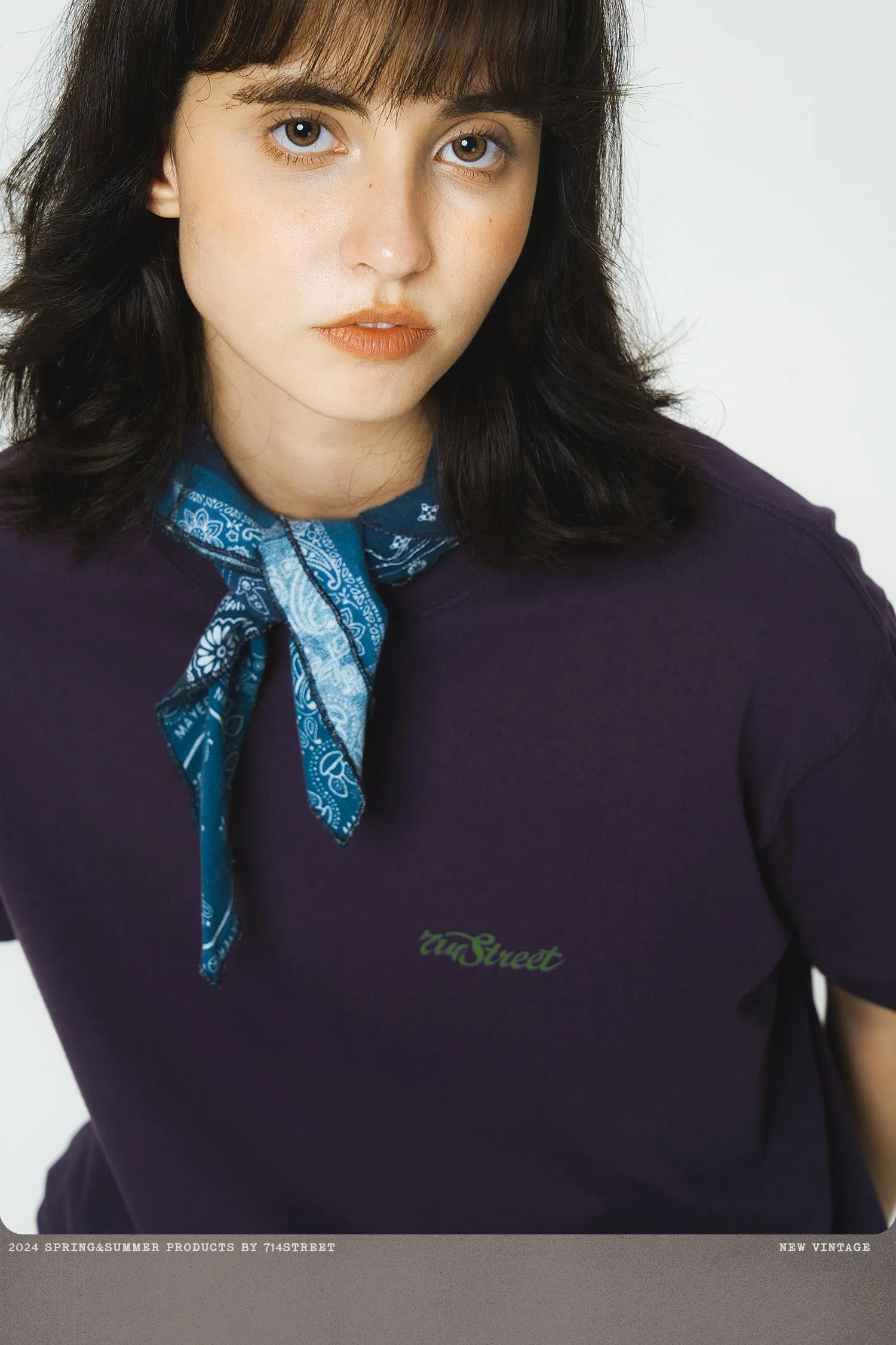 714STREET プリントシンプルTシャツ 714ST012