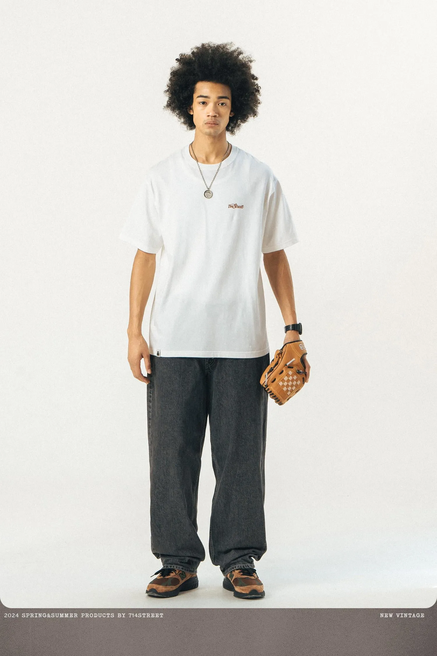 714STREET プリントシンプルTシャツ 714ST012