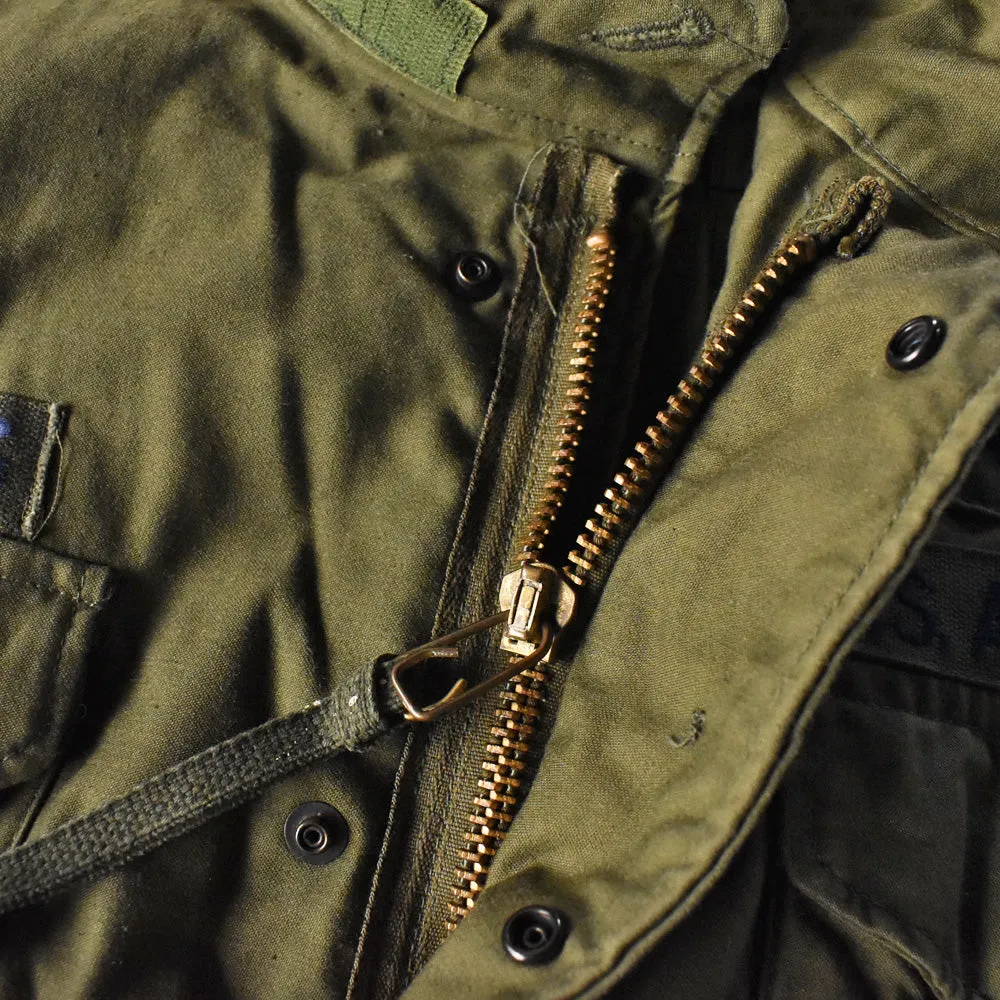 ’85 U.S.ARMY M-65 フィールドジャケット ワッペン付き！ ブラスジップ 240320