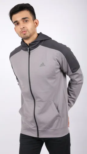 ADI Grey Black Track Jacket - Imported