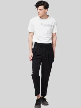 All Black Utilitarian Cargo Male Pants