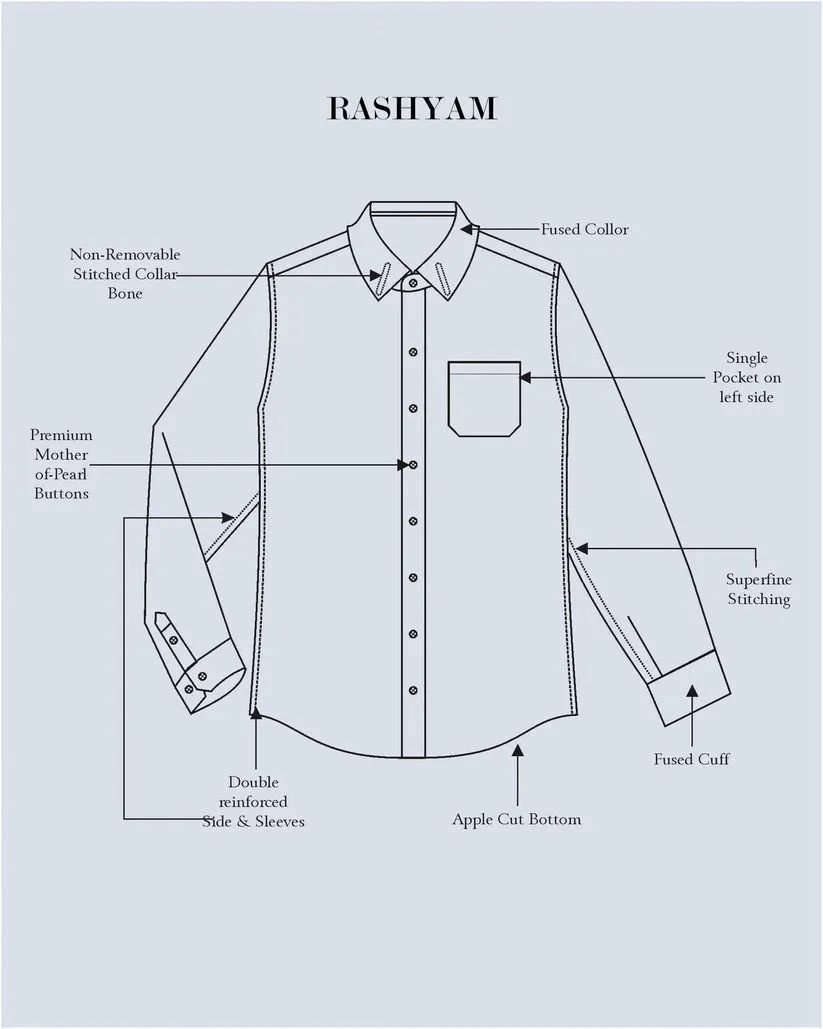 Arezzo Italian Premium Linen Red And Blue Line Formal Shirt For Men