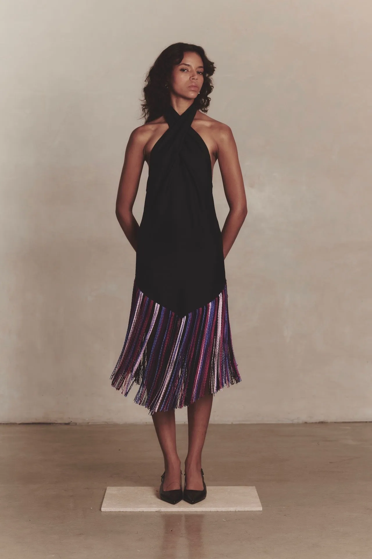 Benjamin Benmoyal - Frayed Dress: Multi