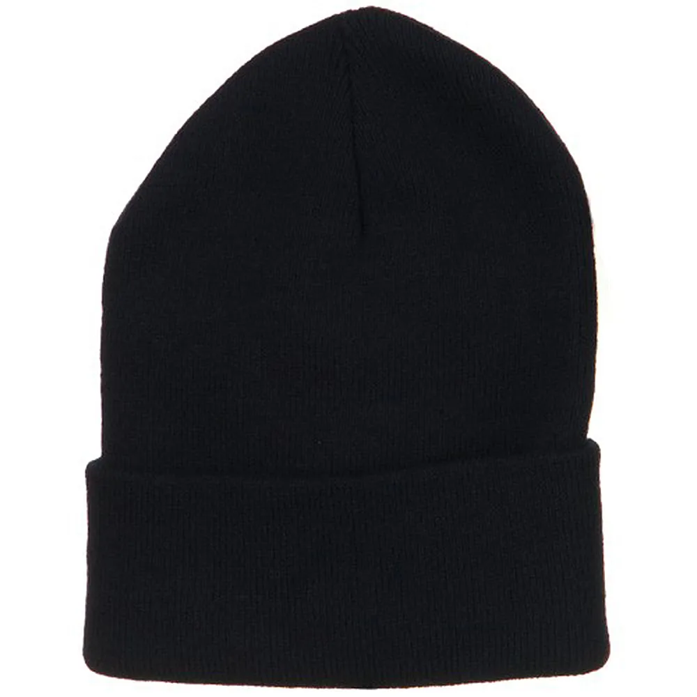 Big Stretch Plain Cuff Long Beanie