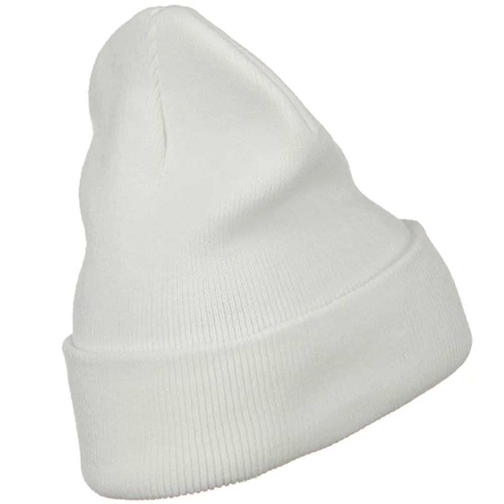 Big Stretch Plain Cuff Long Beanie