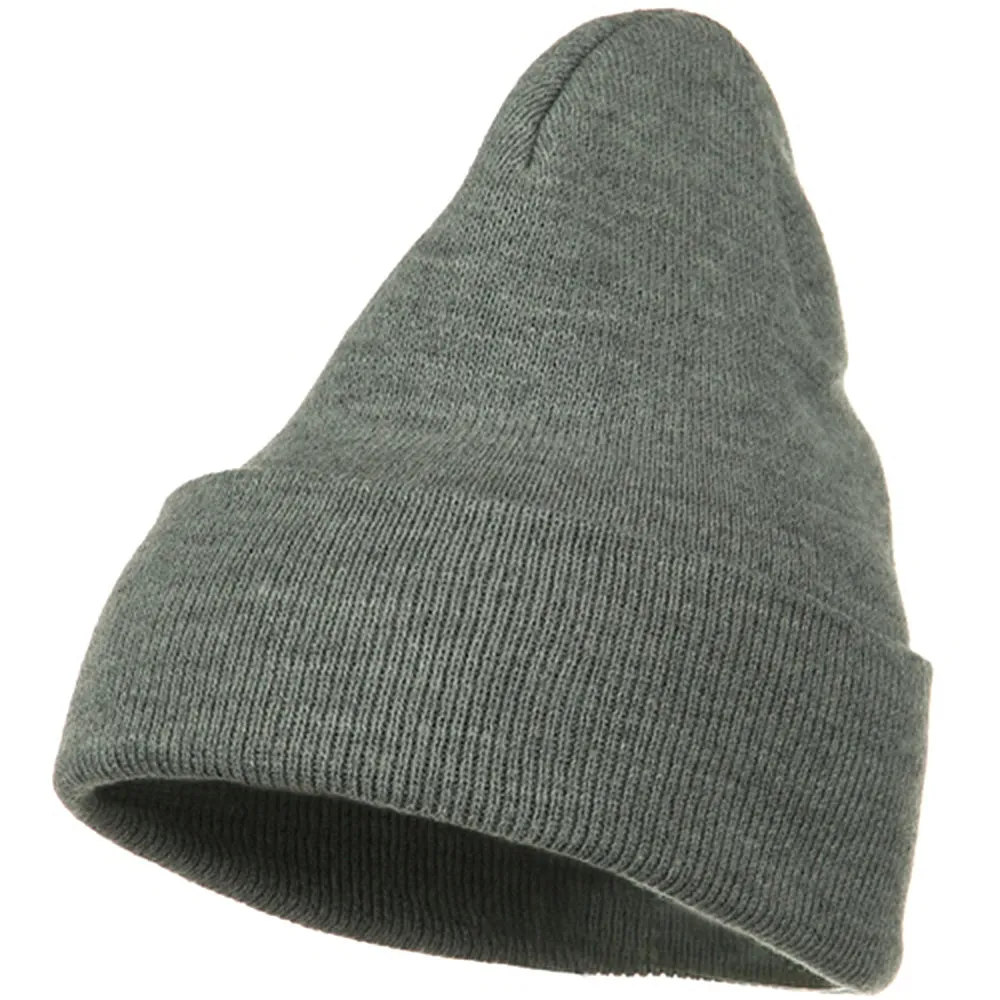 Big Stretch Plain Cuff Long Beanie