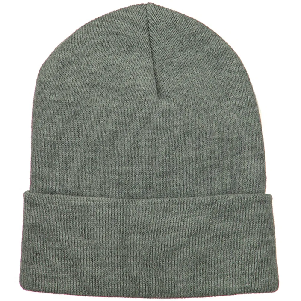 Big Stretch Plain Cuff Long Beanie