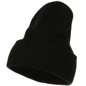 Big Stretch Plain Cuff Long Beanie