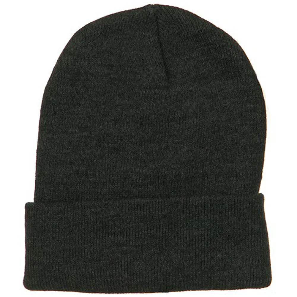 Big Stretch Plain Cuff Long Beanie