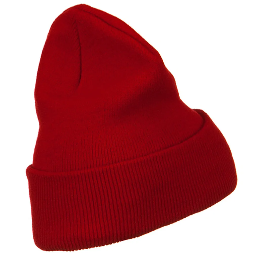 Big Stretch Plain Cuff Long Beanie
