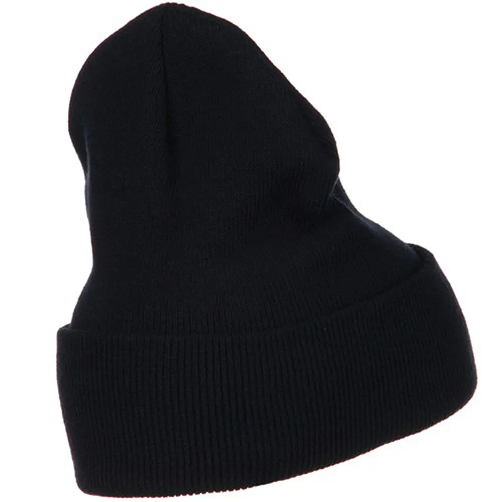 Big Stretch Plain Cuff Long Beanie