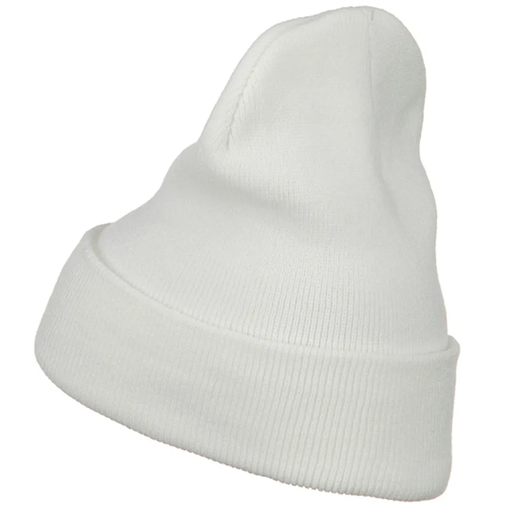 Big Stretch Plain Cuff Long Beanie