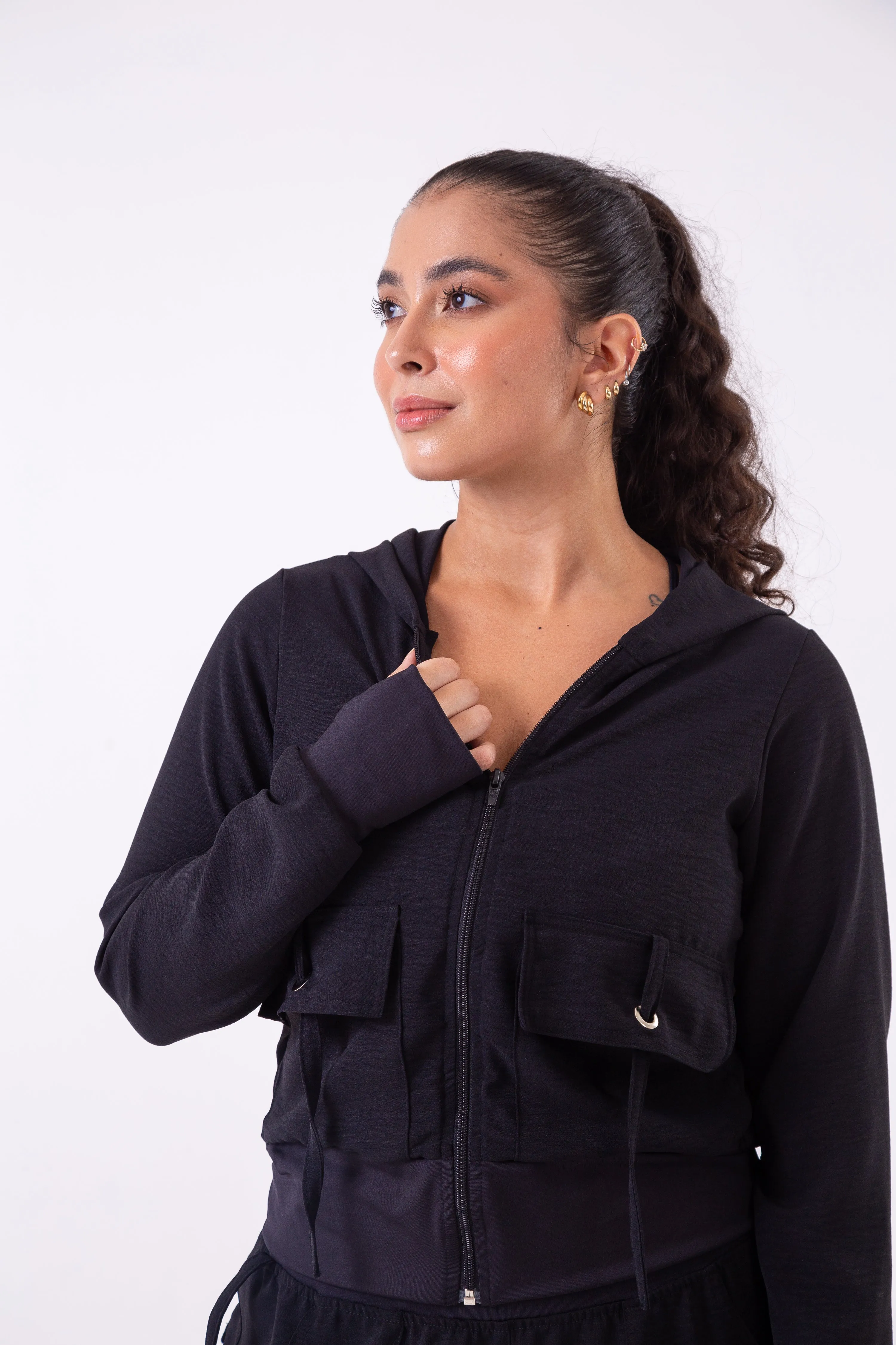 Black Cargo Jacket