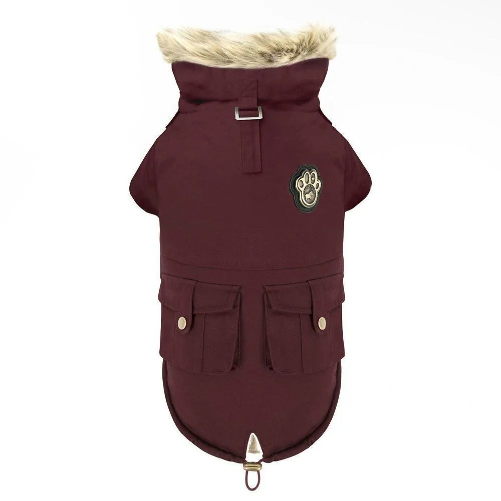 Canada Pooch Alaskan Army Parka Maroon SIZE 22-26