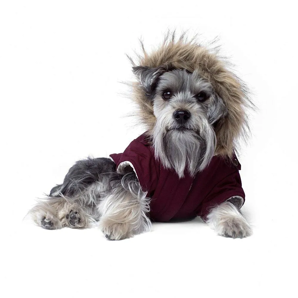 Canada Pooch Alaskan Army Parka Maroon SIZE 22-26