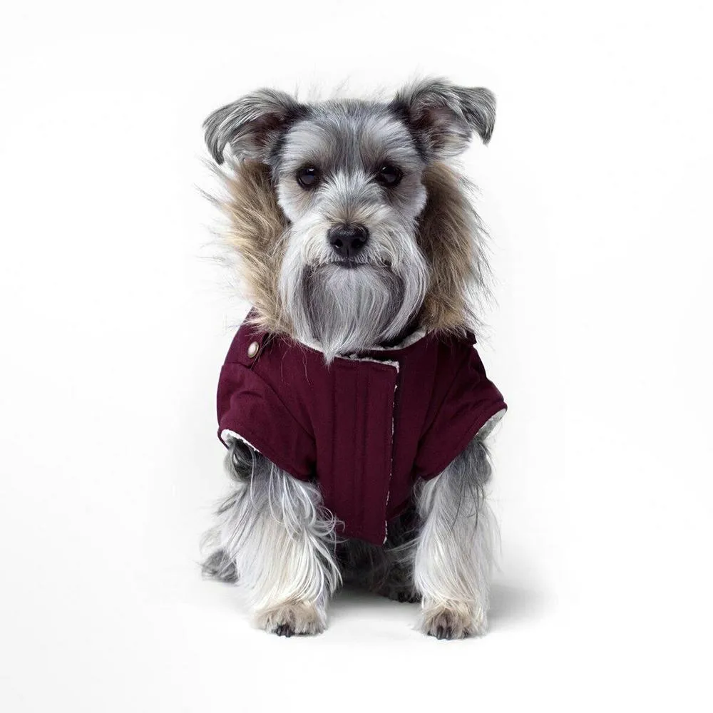 Canada Pooch Alaskan Army Parka Maroon SIZE 22-26