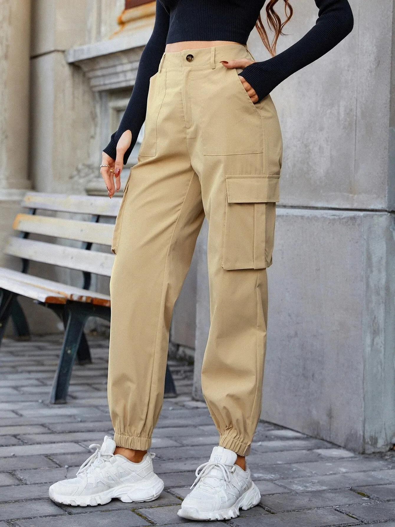 Cargo Pants With Slant Pocket