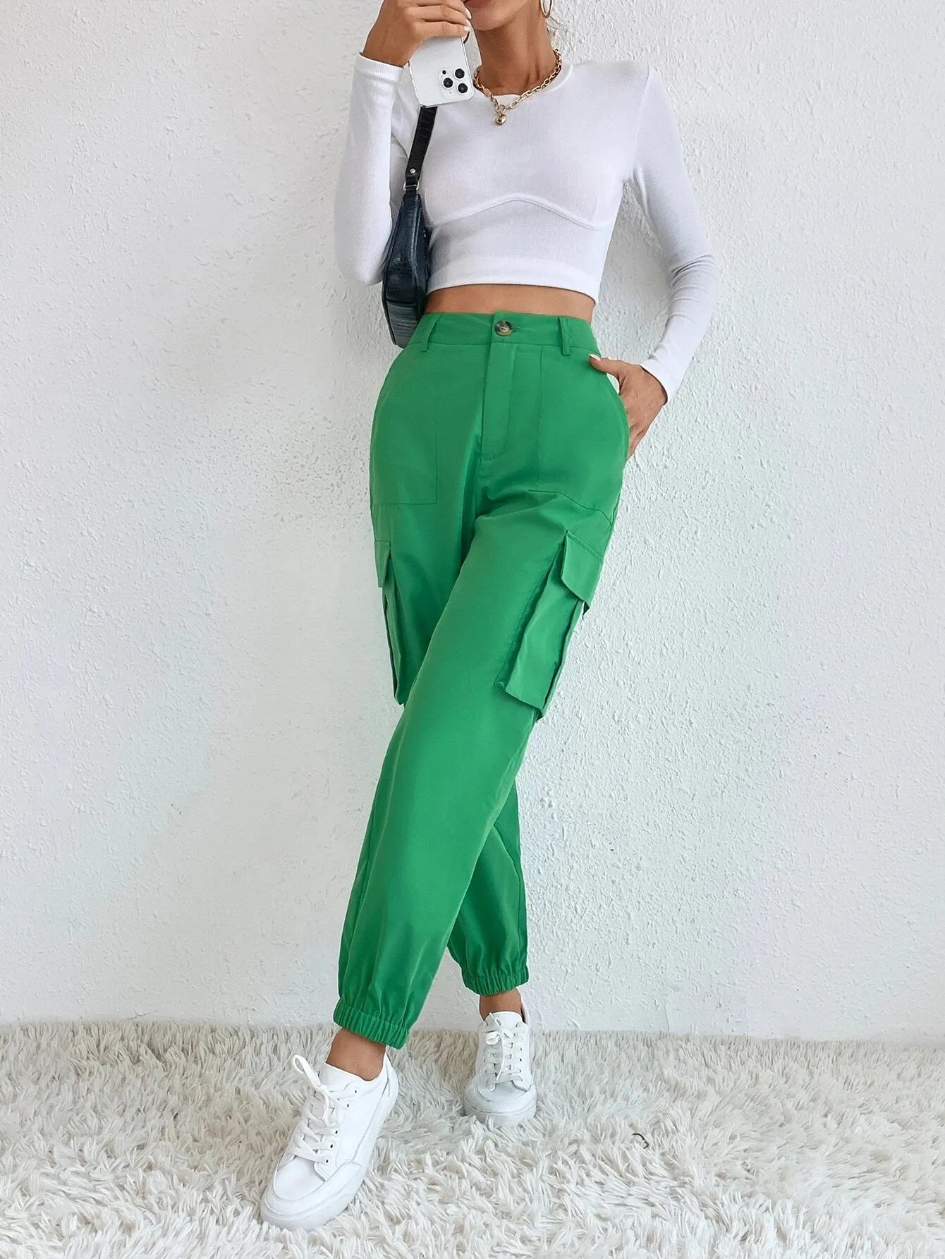 Cargo Pants With Slant Pocket