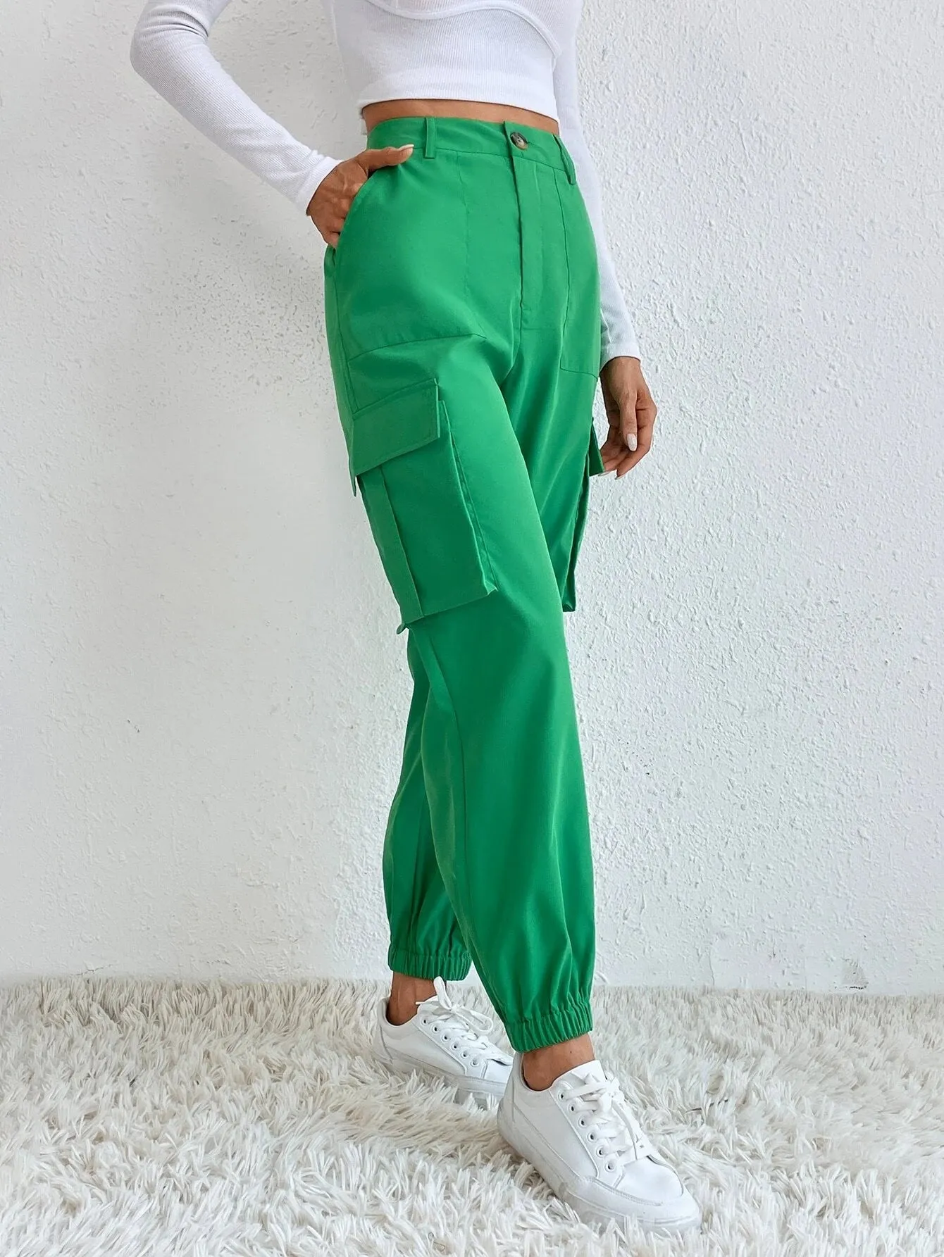 Cargo Pants With Slant Pocket