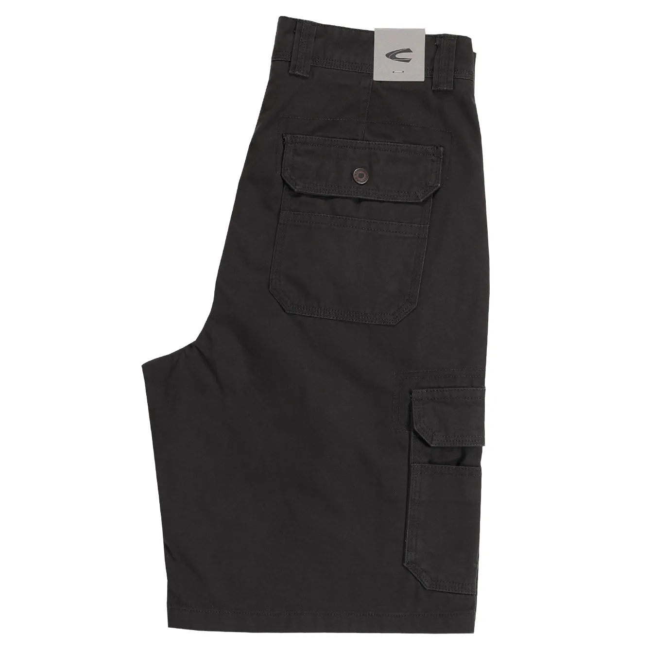 Cargo Shorts in Regular Fit with Pleats and Multipockets in 3 Colours Solid Cotton Canvas