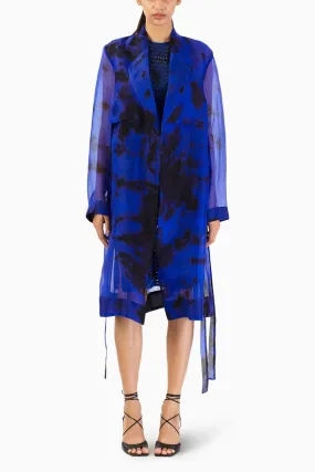 Celestial Sapphire Trench Coat