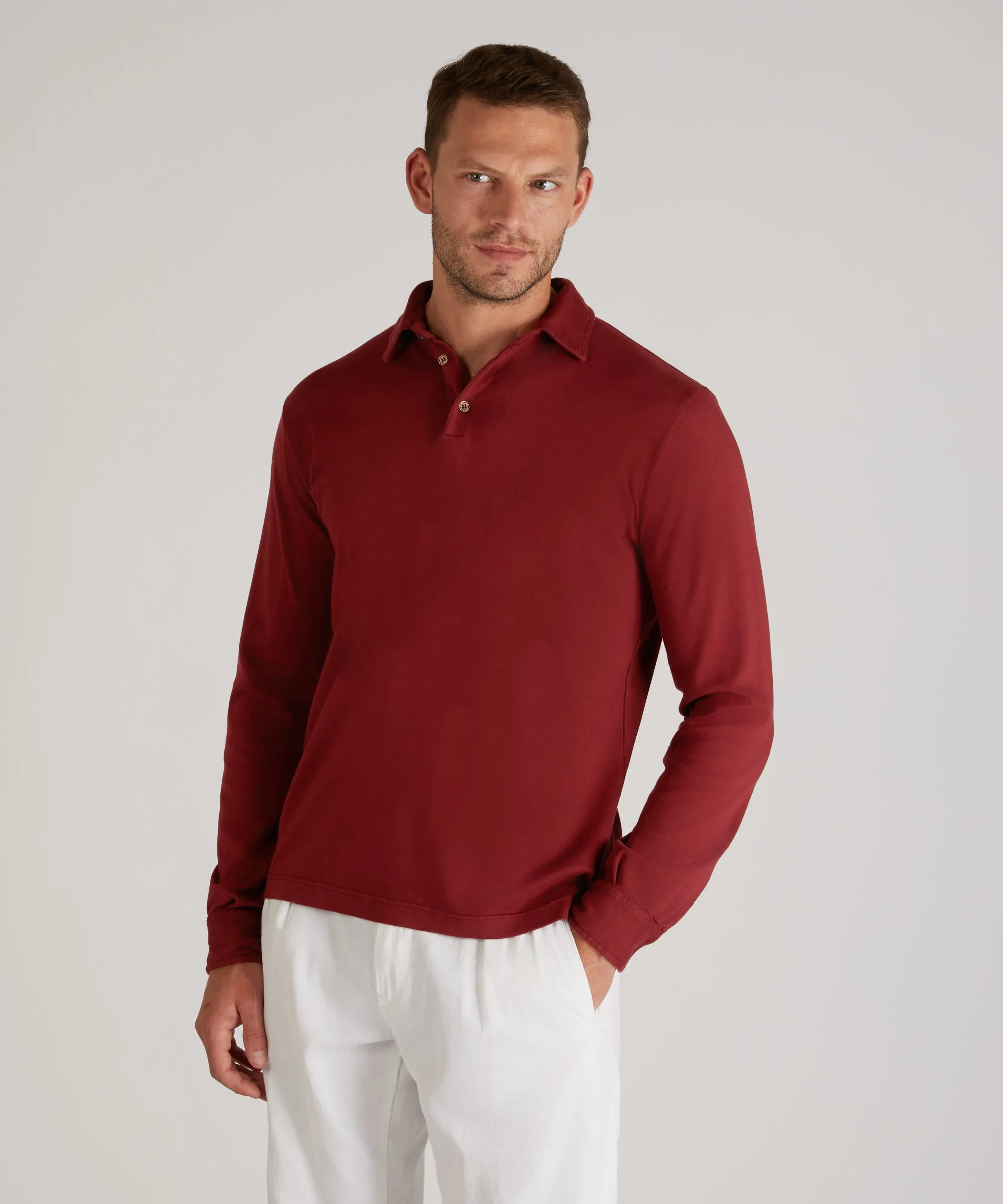 Certified interlock cotton slim fit polo shirt