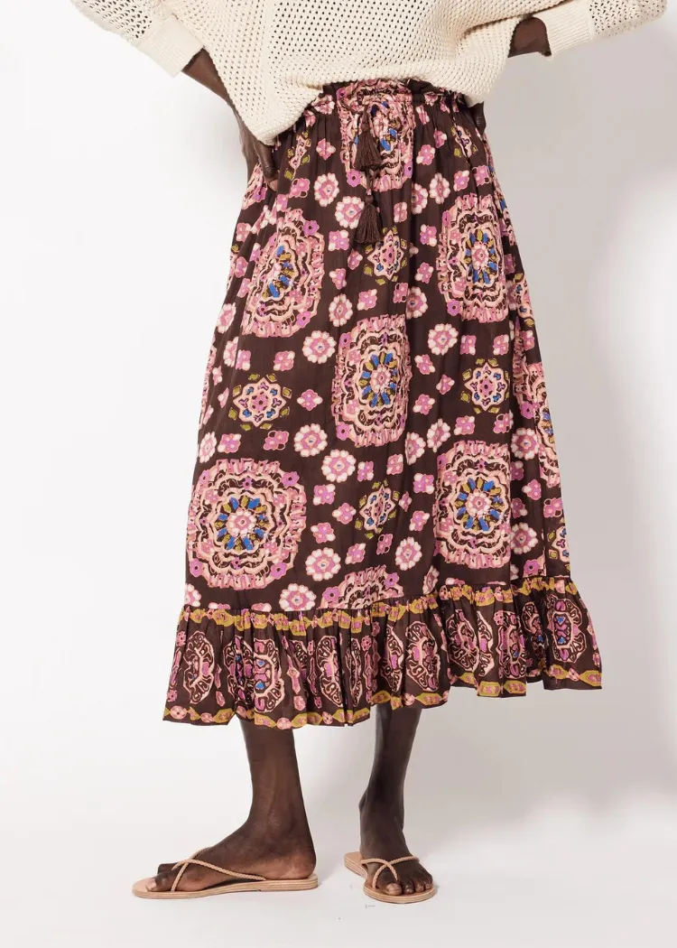Cleobella Casey Midi Skirt - Avalon Print