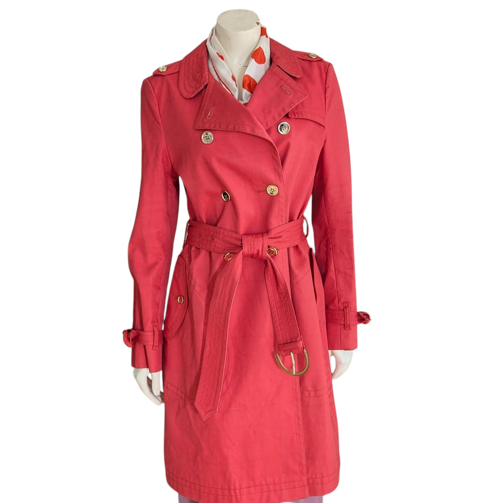 Coach Signature Trench Coat Size 8