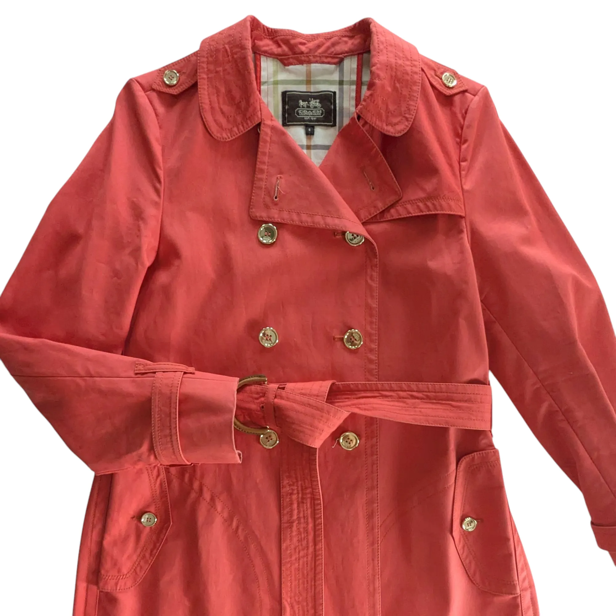 Coach Signature Trench Coat Size 8