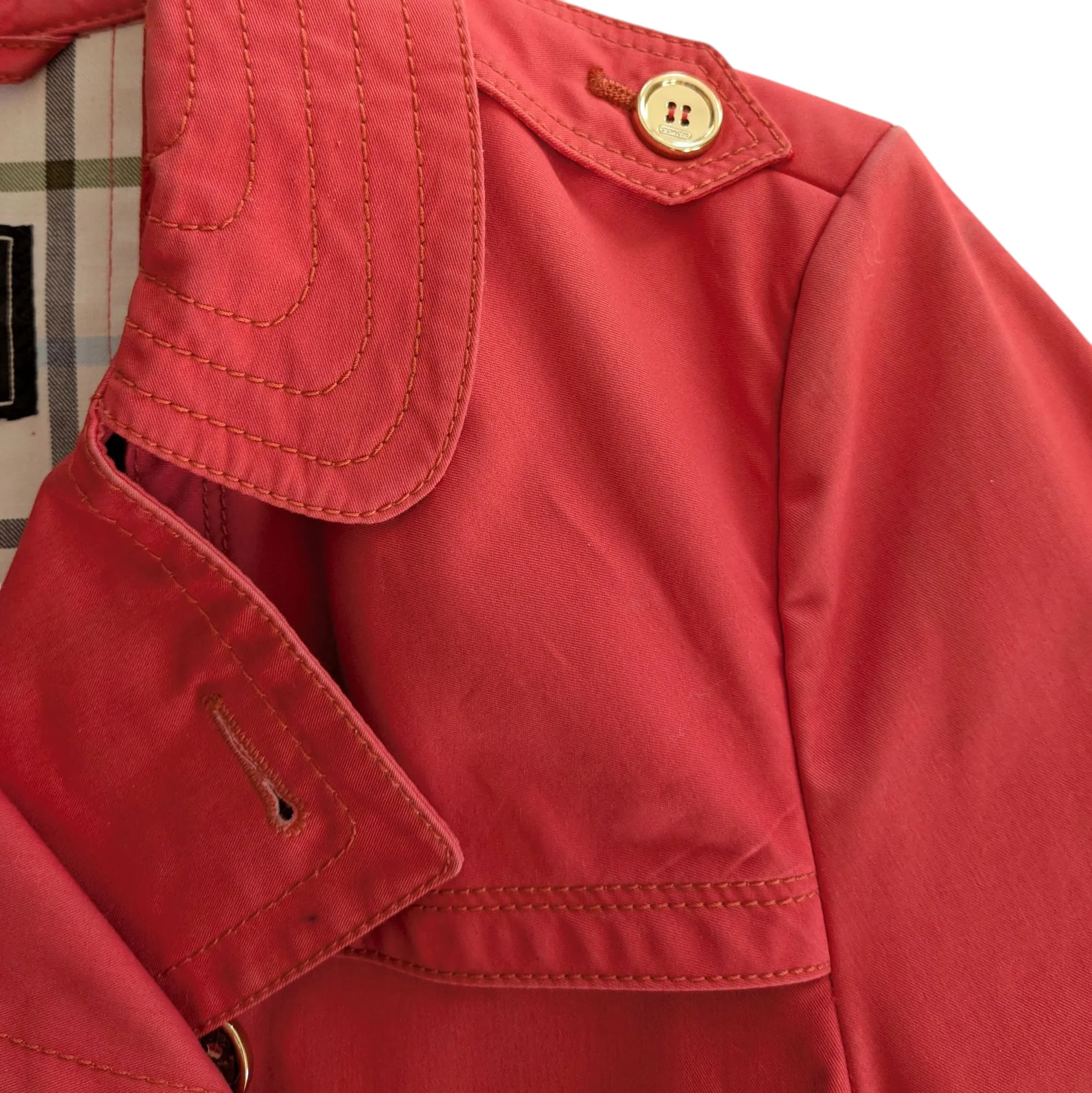 Coach Signature Trench Coat Size 8