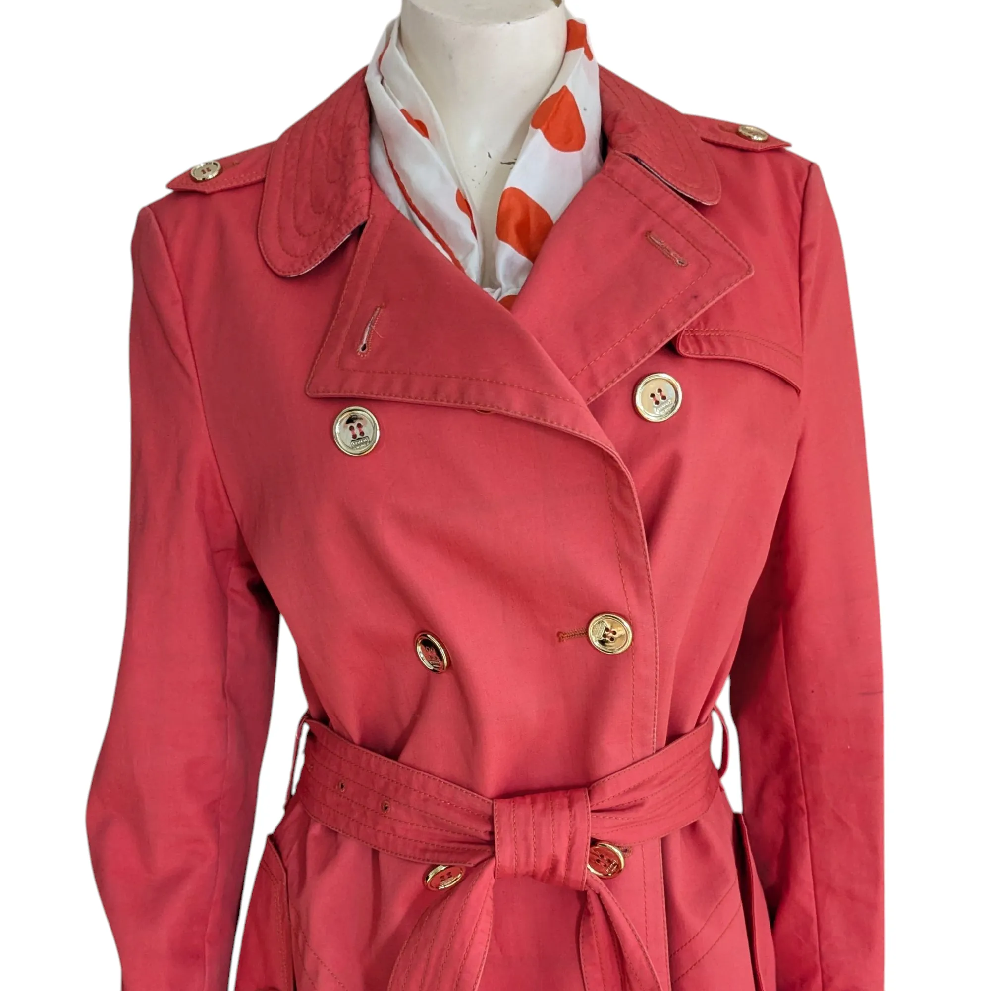 Coach Signature Trench Coat Size 8