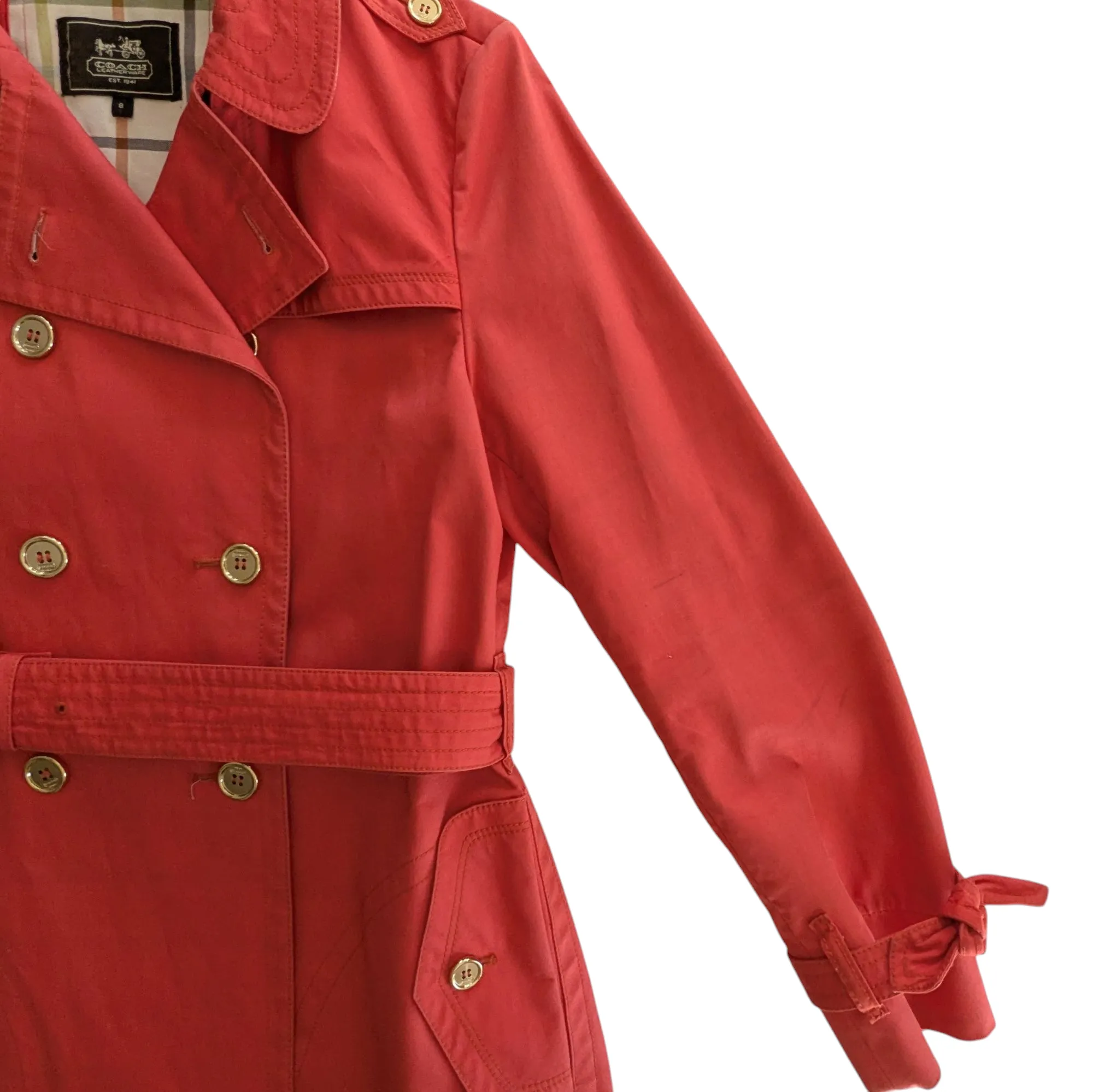 Coach Signature Trench Coat Size 8