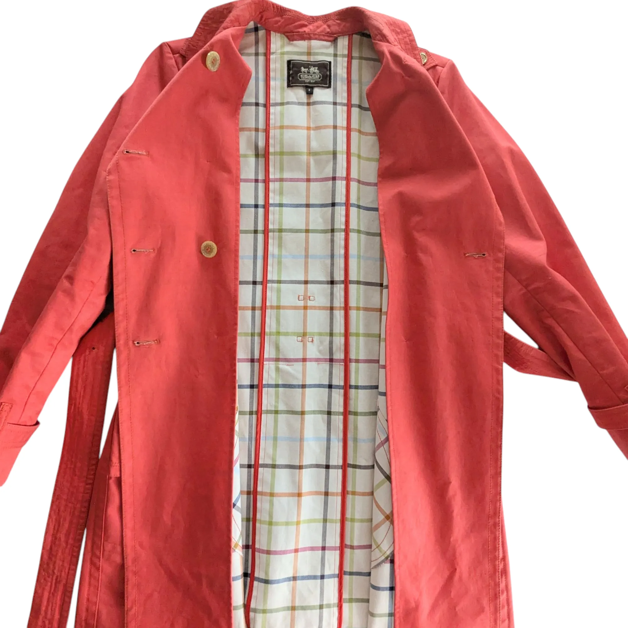 Coach Signature Trench Coat Size 8