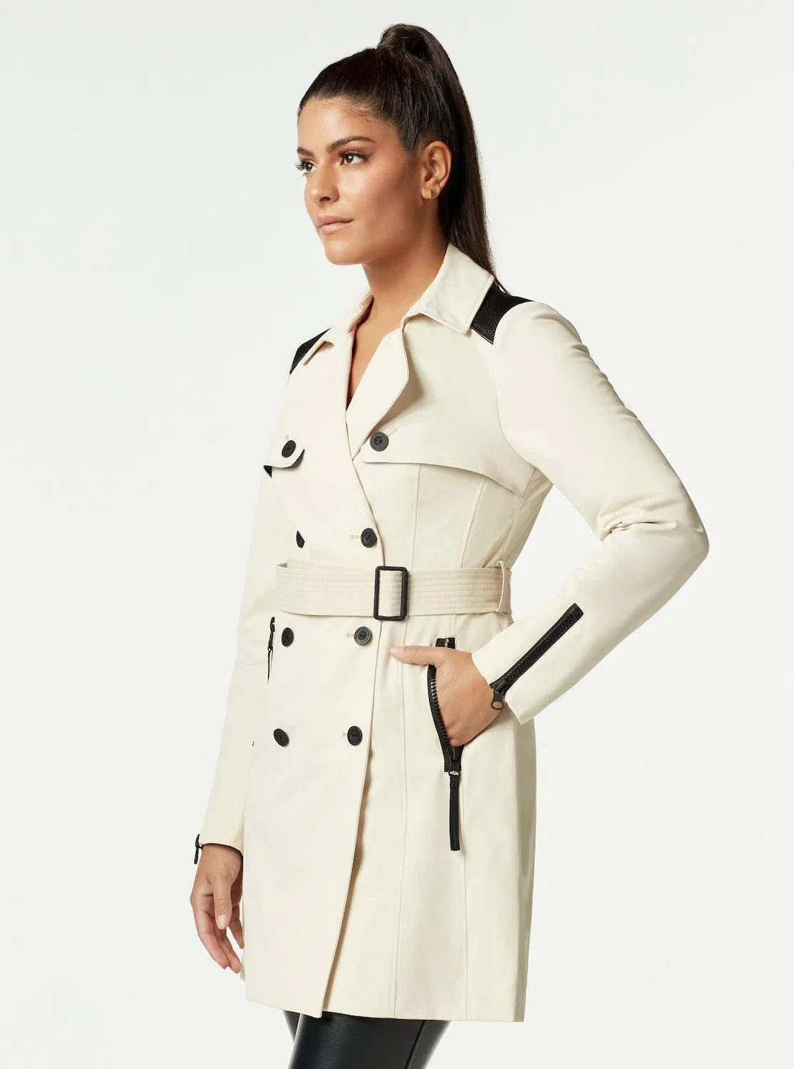 COLLABORATOR QUILTED-BACK TRENCH