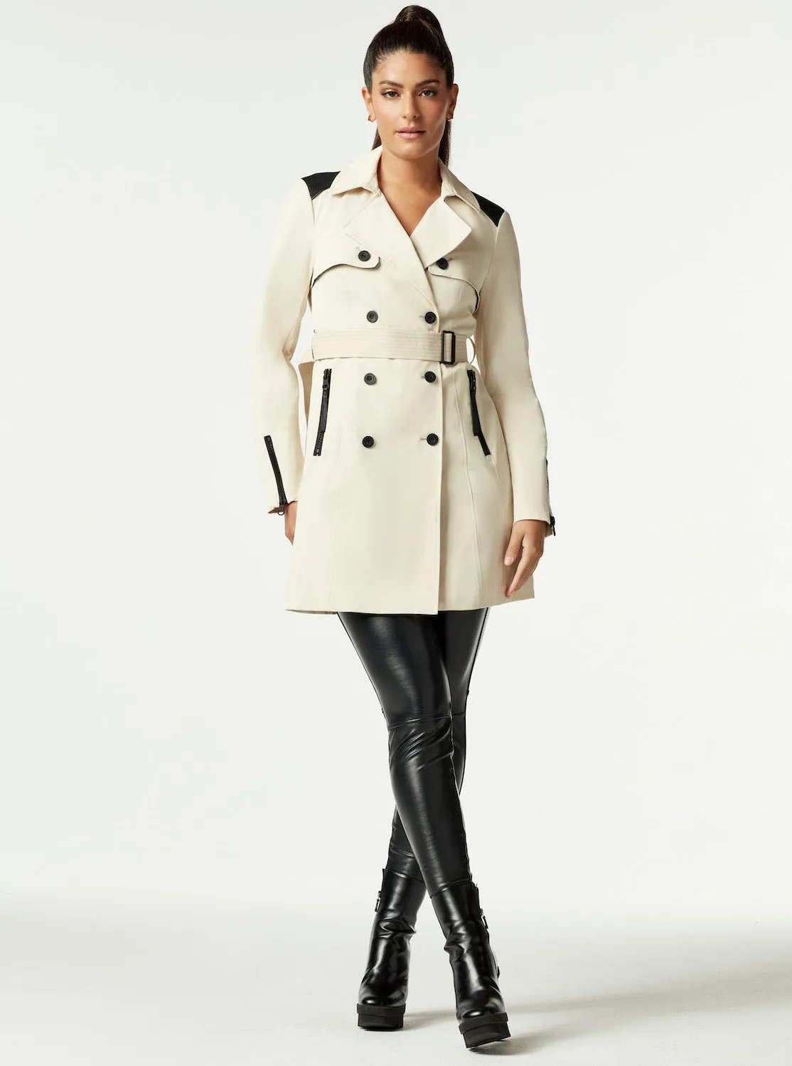 COLLABORATOR QUILTED-BACK TRENCH